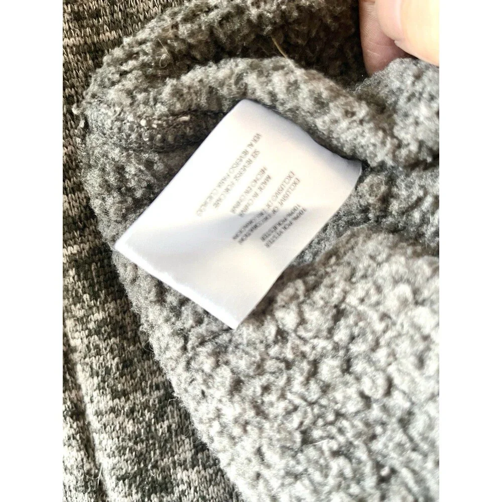 Eddie Bauer Quarter Zip Sweater Fleece Pullover Gray Heather Men's Large - Picture 7 of 8